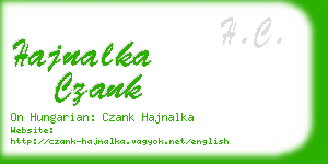 hajnalka czank business card